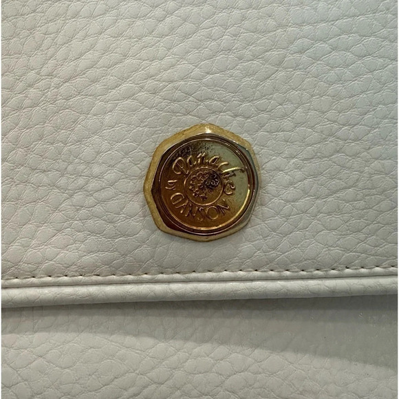 Vintage Panache by Ganson white with gold hardware Crossbody Shoulder Purse Bag - Picture 9 of 12